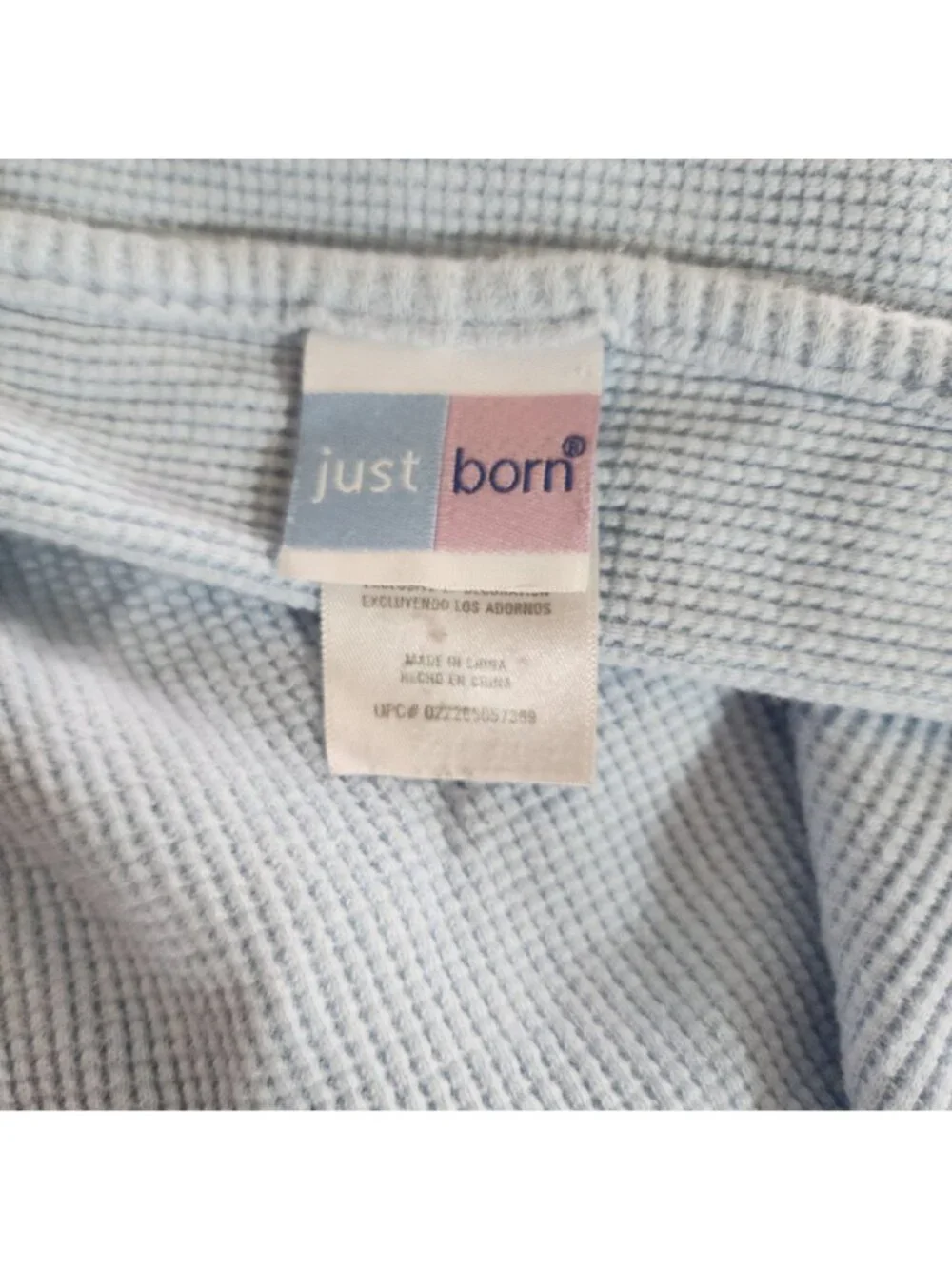 Just Born blue baby blanket Play Ball Puppy Dog Thermal waffle weave